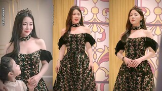 Girl wore a black diamond dress to speak on behalf of the CEO at the party and wowed everyone