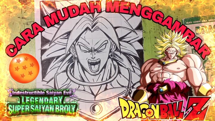 cara yg Sangat mudah menggambar anime Dragon ball Broly