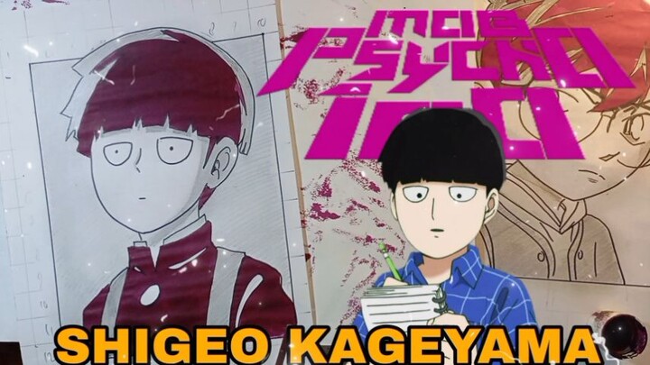 menggambar shigeo Kageyama mob psycho 100
