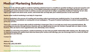 Medical Marketing Solution
