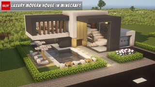 Luxury modern house in Minecraft - Builder's tutorial