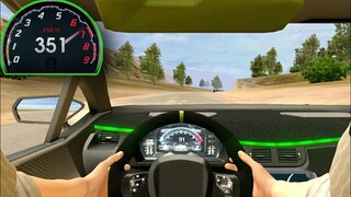 Lamborghini Aventador SVJ, 350km/h Top Speed on Santorini Driving School Sim