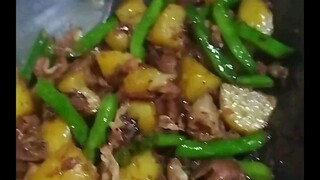 Bacon with potato&greenbeans