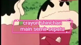 crayon shinchan main semir sepatu