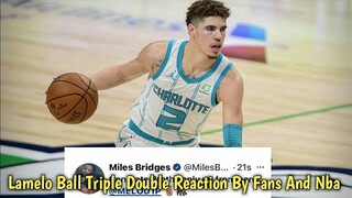 Lamelo Ball Triple Double Nba And Fans Reaction !