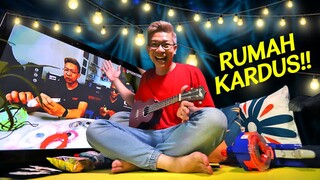 KITA MENGHIAS BAGIAN DALAM RUMAH KARDUS 3 LANTAI!!