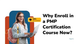 Why Enroll in a PMP Certification Course Now?