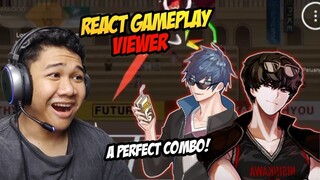 REACT GAMEPLAY VIEWER | PERPECT COMBO MINUS TEMPO & DOUBLE SWING NISHIKAWA