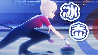 3 days left to the Beijing Winter Olympics~ Play curling with Bing Dwen Dwen and Xue Rongrong today!