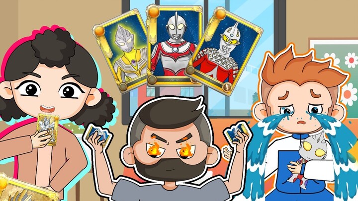 Orang tuanya merobek kartu Ultraman putra mereka, dan Tiga muncul untuk menyelesaikan kasus tersebut