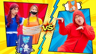 Săn Bảo Bối Sữa Fristi Giải Cứu Búp Bê Squid Game Thoát Khỏi Poppy Playtime | Dũng Chuối