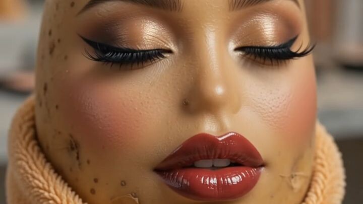 potato makeup 💄😅 how looks it pretty 😍