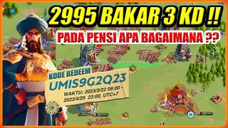 3 KD DIBUAT PENSI SAMA 2995 ?? WAR KVK 1 2995 VS 2993 2994 2996 ROK !!