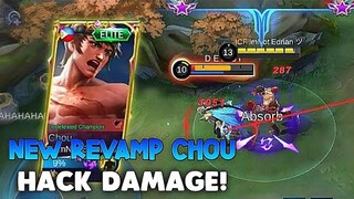 CHOU HACK DAMAGE!!🔥 NEW REVAMP! THIS IS HOW JUNGLER CHOU!! | MLBB