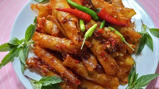 món chay ngon. hoành thánh cuộn thịt chay chiên giòn.