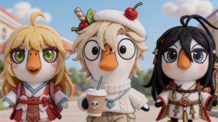 “Setelah selesai main Goose Goose Duck, menonton satu episode Taman Kanak-Kanak Kota Angsa ini benar