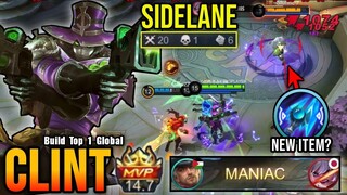 20 Kills + MANIAC!! Sidelane Clint with New Item - Build Top 1 Global Clint ~ MLBB