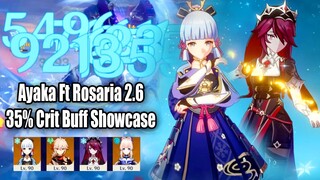 Ayaka Ft Rosaria 2.6 Floor 12 Showcase - Rosaria S Tier Support Sub DPS 35% Crit Rate Buff