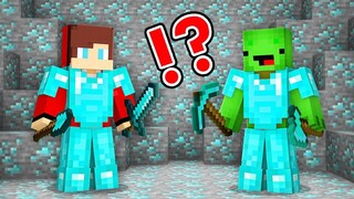 JJ & Mikey Found Lucky Cave in Minecraft challenge - Maizen Mazien Mizen