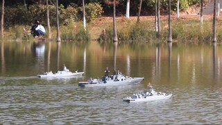 The 055 destroyer fleet sailed in the most handsome and orderly manner! Finally, the freedom of ship