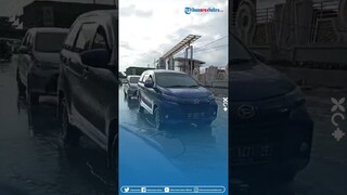 Penampakan Genangan yang Terjadi di Depan RS Jantung Kendari Usai Diguyur Hujan