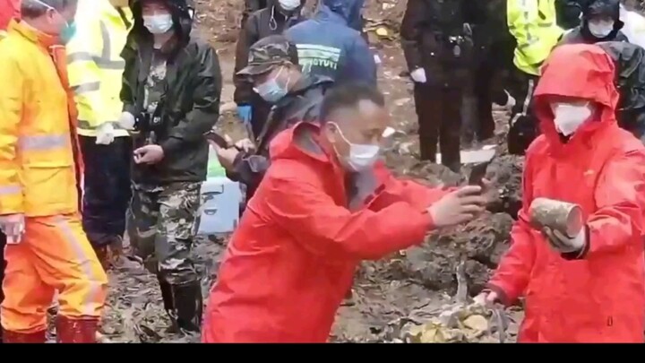 Rekaman nyata jatuhnya pesawat China Eastern Airlines 5735, mendarat secara vertikal seperti aksi bu