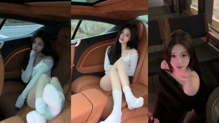 After watching that pretty girl, I suddenly really want to buy a car!