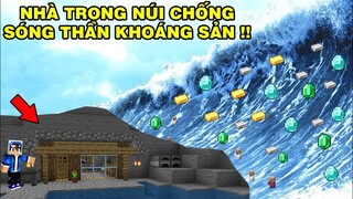 Mình Đã Chống Lại Sóng Thần Khoáng Sản | Bằng Cách Xây Nhà Trong Núi | TRONG MINECRAFT PE..!!