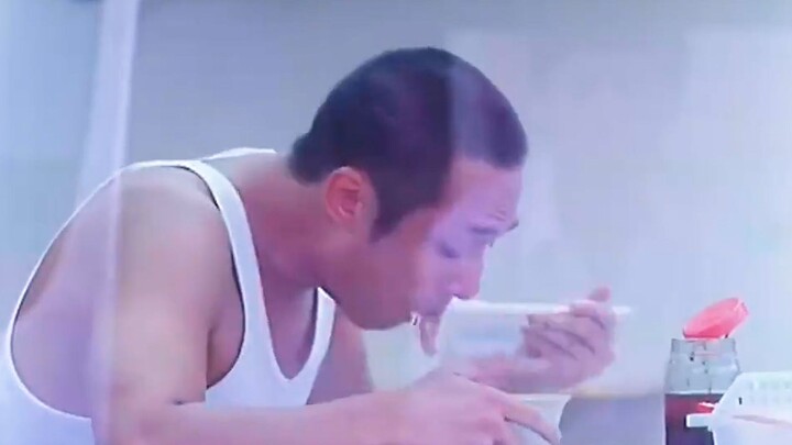 Hong Kong Movie Food Scene: A Big Bowl of Ham Sausage Instant Noodles with Two Chilled Beers—So Damn