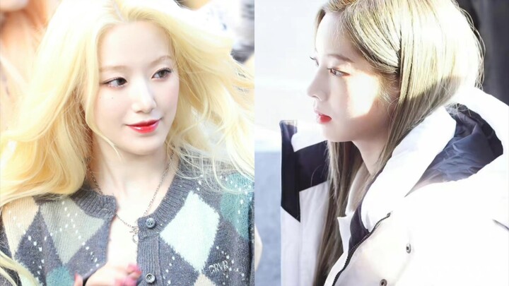 救命！灯泡系爱豆说的就是她们吧！真的就是人间反光板了，冷白皮太绝啦！两位站在一起，直接可以白成一道光了吧【金多贤 叶舒华】