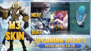 PATCH NOTES 1.6.28 PART II | ROGER M3 EVENT | ROGER M3 SKIN | NANA NEW SKIN | SELENA NERF