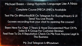 Michael Breen Course Using Hypnotic Language Like A Ninja download