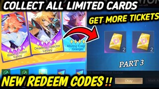 NEW REDEEM CODES! GET ALL LIMITED CARDS IN SILVANNA GALLERY EVENT - MLBB
