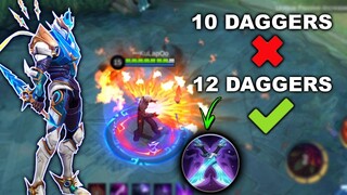 GUSION 12 DAGGERS USING SHADOW TWIN BLADE  | MOBILE LEGENDS