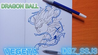 Menggambar VEGETA Dari Anime DRAGON BALL