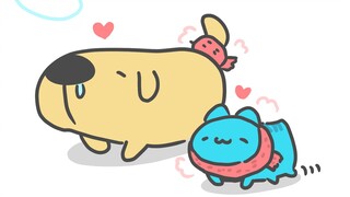 有爱的咖波和狗狗