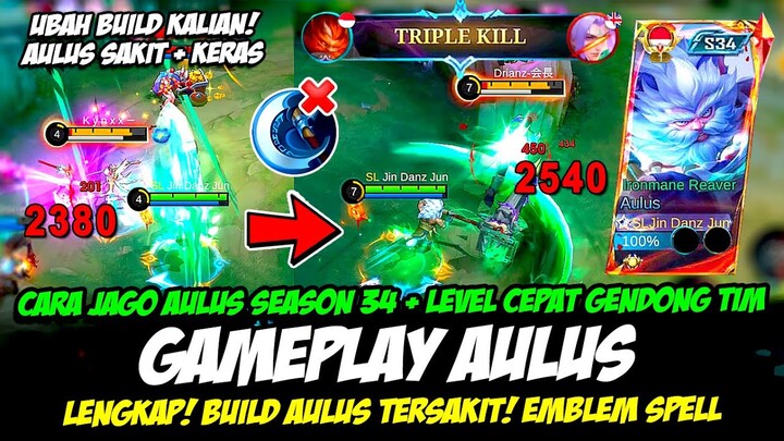 GAMEPLAY AULUS SKIN SEASON 34 + CARA MAIN AULUS TERBARU❗BUILD AULUS TERSAKIT 2024❗AULUS TOP GLOBAL