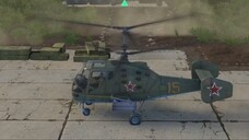 Ka-15 helicopter flying over the airfield