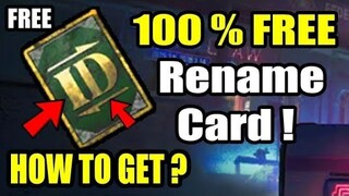 HOW TO GET FREE ID RENAME CARD PUBG MOBILE NEW EVENT | TIPS AND TRICKS