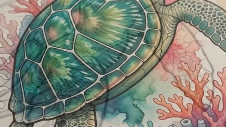 Watch This Sea Turtle Coloring Page Come to Life! ✨