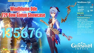 Genshin Impact - Windblume Ode R2 New F2P Bow Ganyu Damage Showcase Gameplay