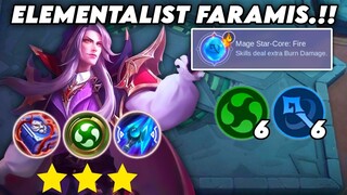 HIGH BURST DAMAGE.!! ELEMENTALIST FARAMIS WITH STAR CORE FIRE.!! MAGIC CHESS MOBILE LEGENDS