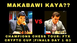 NAKARESBAK NA NGA! Wesley So vs Magnus Carlsen FTX Crypto Cup Finals! Day 1 Game 3
