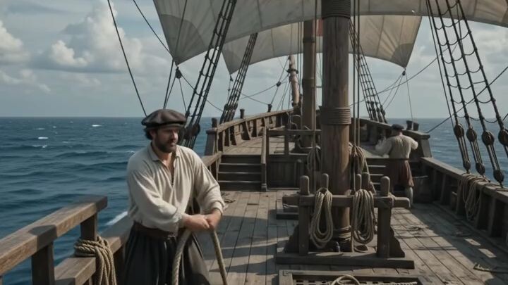 POV during Magellan's navigation of the world