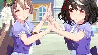 Two little ones dancing cute nya~