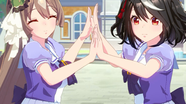 Two little ones dancing cute nya~