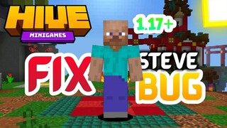 How To REMOVE The STEVE GLITCH/ BUG in HIVE Minigames 1.17 | Removing Steve Glitch in Hive MCPE 1.17