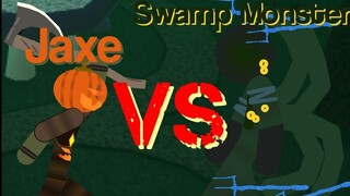 Jaxe challenges Swamp Monster on a Fight to the Death! - Tower Defense Simulator