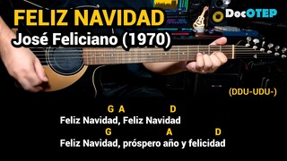 Feliz Navidad - José Feliciano (1970) Easy Guitar Chords Tutorial with Lyrics Part 1 SHORTS REELS