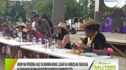 GIANT BURGER EATING CONTEST